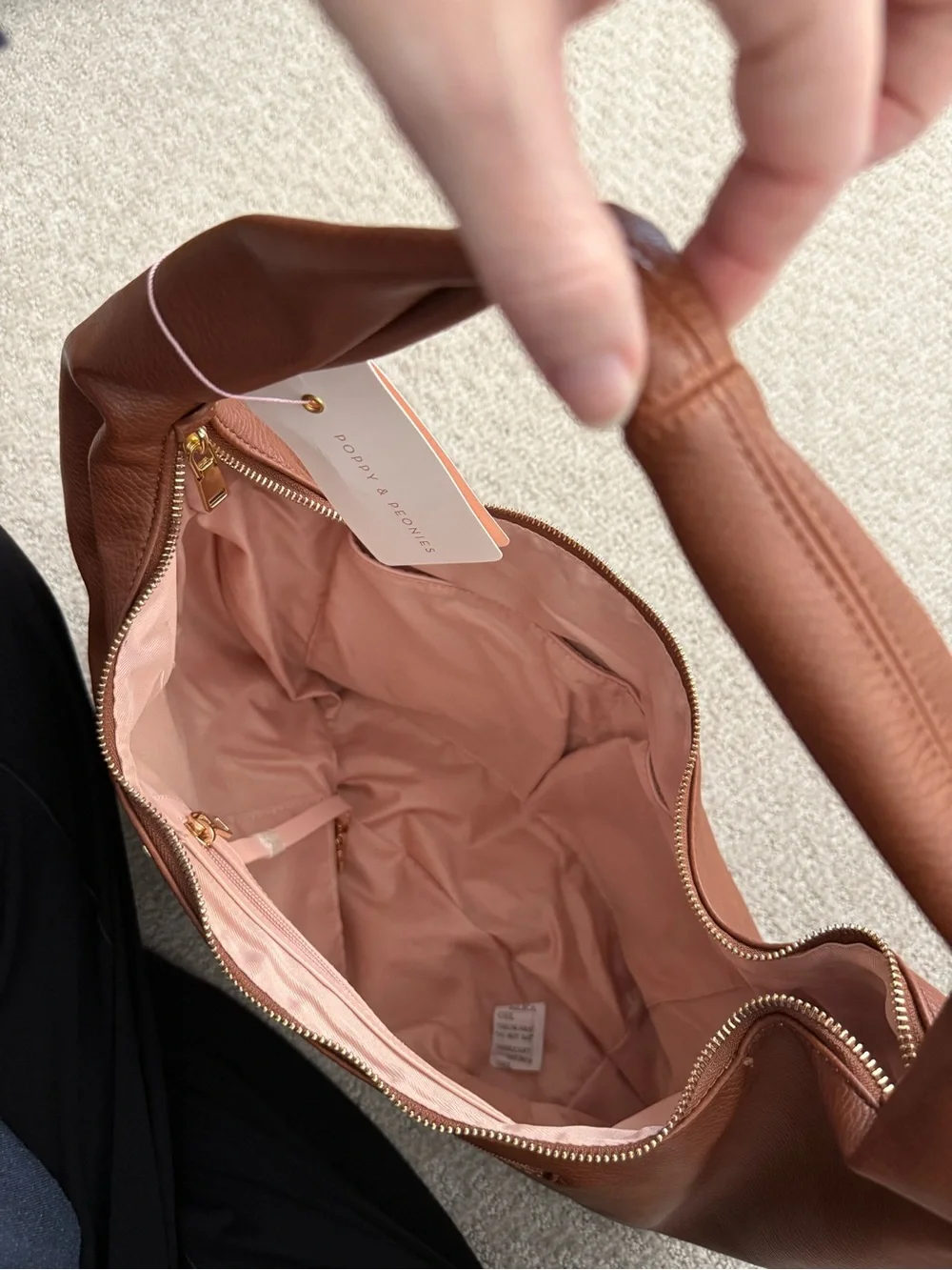 Women’s Brown Leather Hobo Slouchy Shoulder Bag